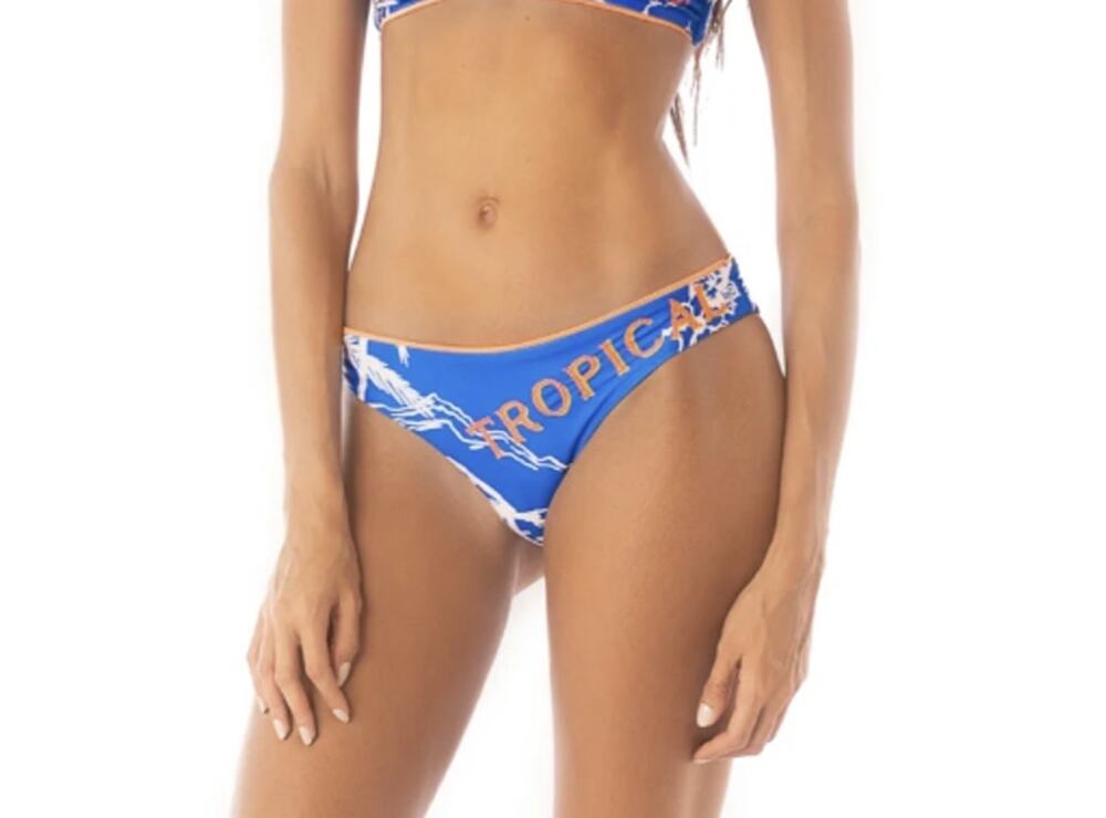 Maaji Women's L Tropical Paradise Flirt Low Rise Thin Side Bikini Bottoms A8-6